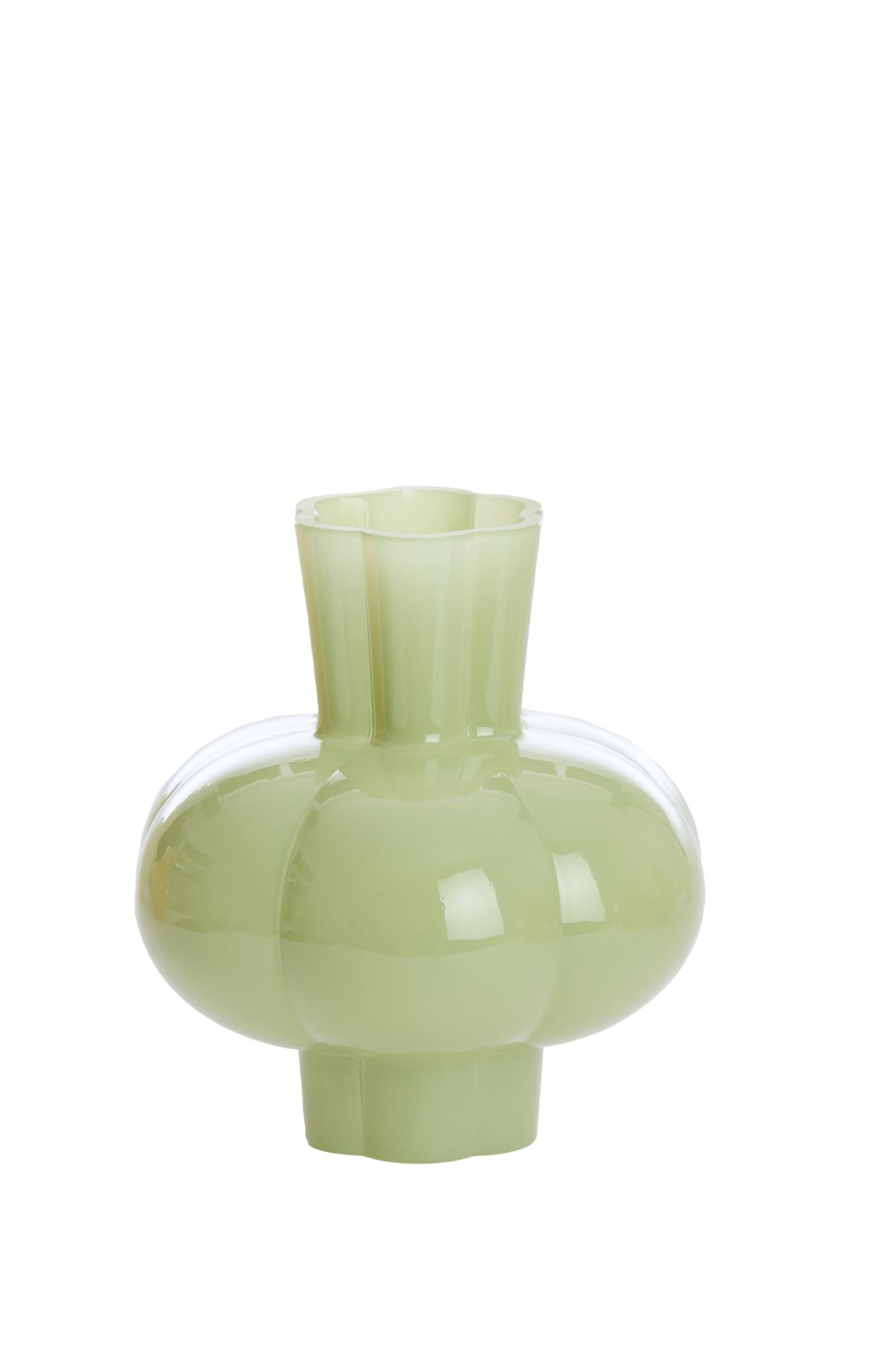 Kortosi Vaas Ø19x20 cm glas mint groen