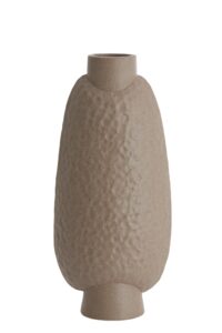 Namtu Vaas deco 18x12x41 cm keramiek mat bruin