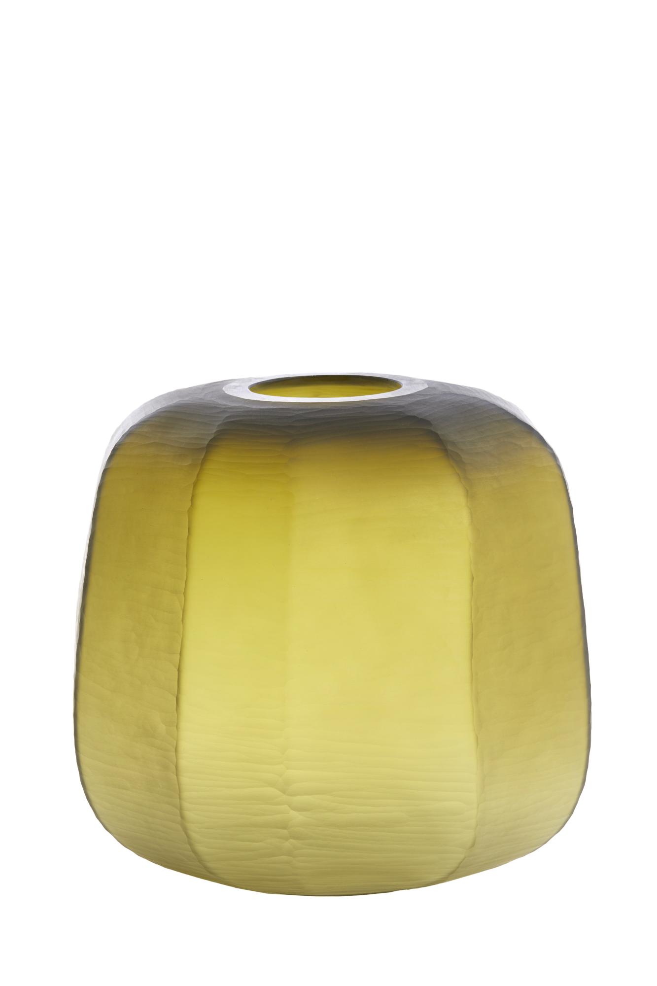 Pacengo Vaas Ø33x32 cm geel-olijf groen