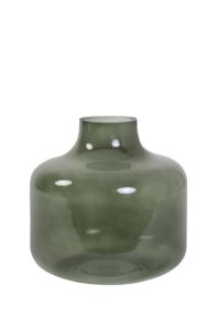 Phiene Vaas Ø23x24 cm glas donker groen