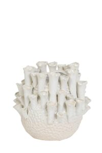 Kyral Vaas deco Ø29x33 cm keramiek crème+wit
