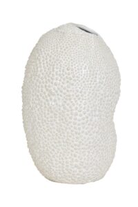 Kyana Vaas deco Ø18x28 cm keramiek crème+wit