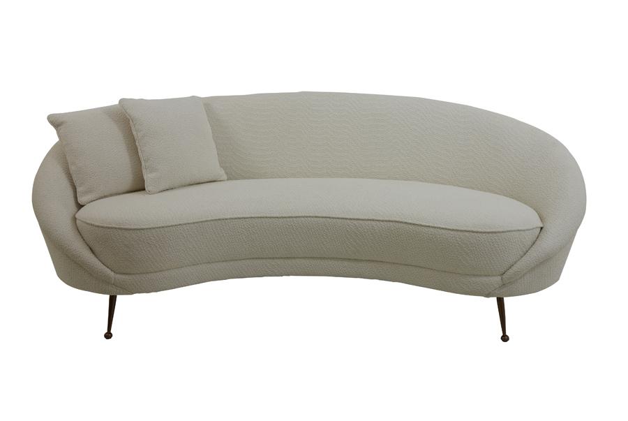 Hazel Bank 221x102x80 cm bouclé crème+brons