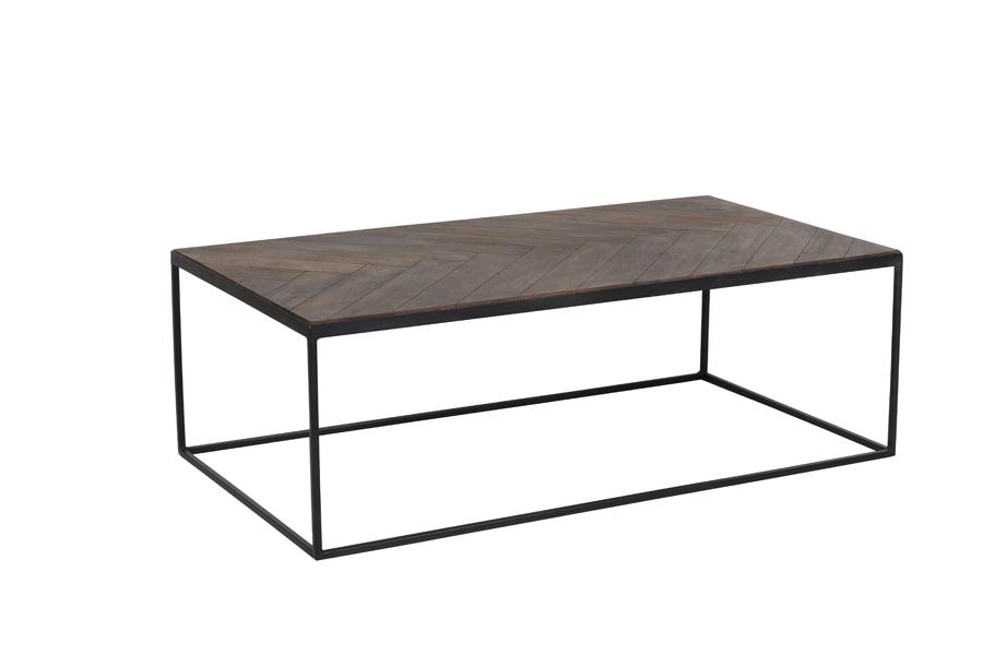 Chisa Salontafel 120x65x40 cm hout bruin-zwart