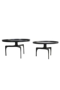 Pano Salontafel S/2 Ø64x39+Ø75x44 cm donker brons