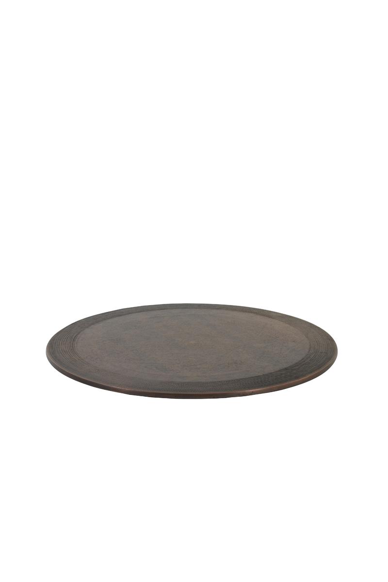 Aron Plateau Ø35x3 cm antiek koper