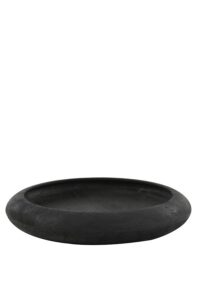 Osida Schaal Ø50x9 cm hout mat zwart