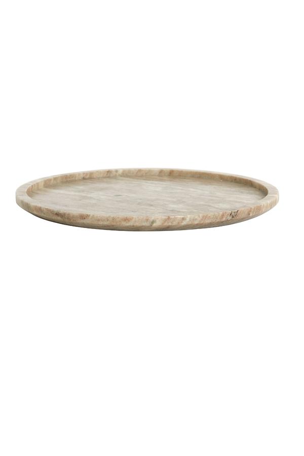 Astia Schaal Ø30x2 cm marmer bruin