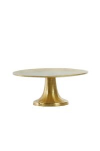 Mokuna Schaal op voet Ø30x13 cm goud