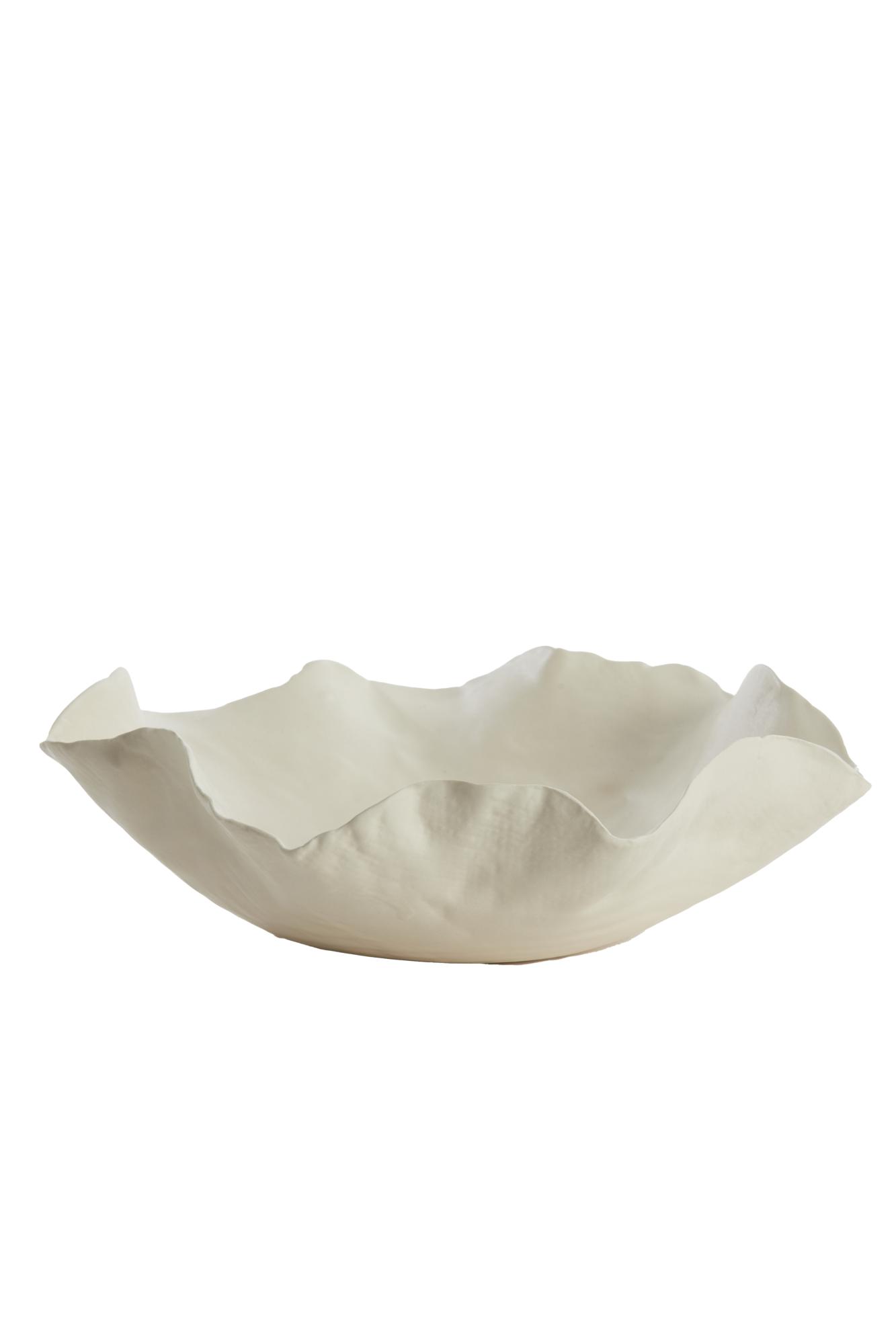 Banda Schaal 34x31x11 cm keramiek crème