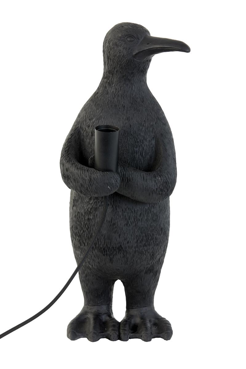 Penguin Tafellamp E14 21x17x41 cm mat zwart