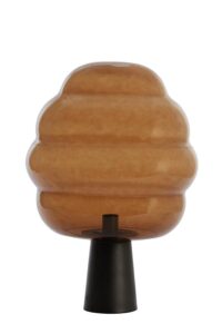 Misty Tafellamp Ø45x64 cm glas bruin+mat zwart