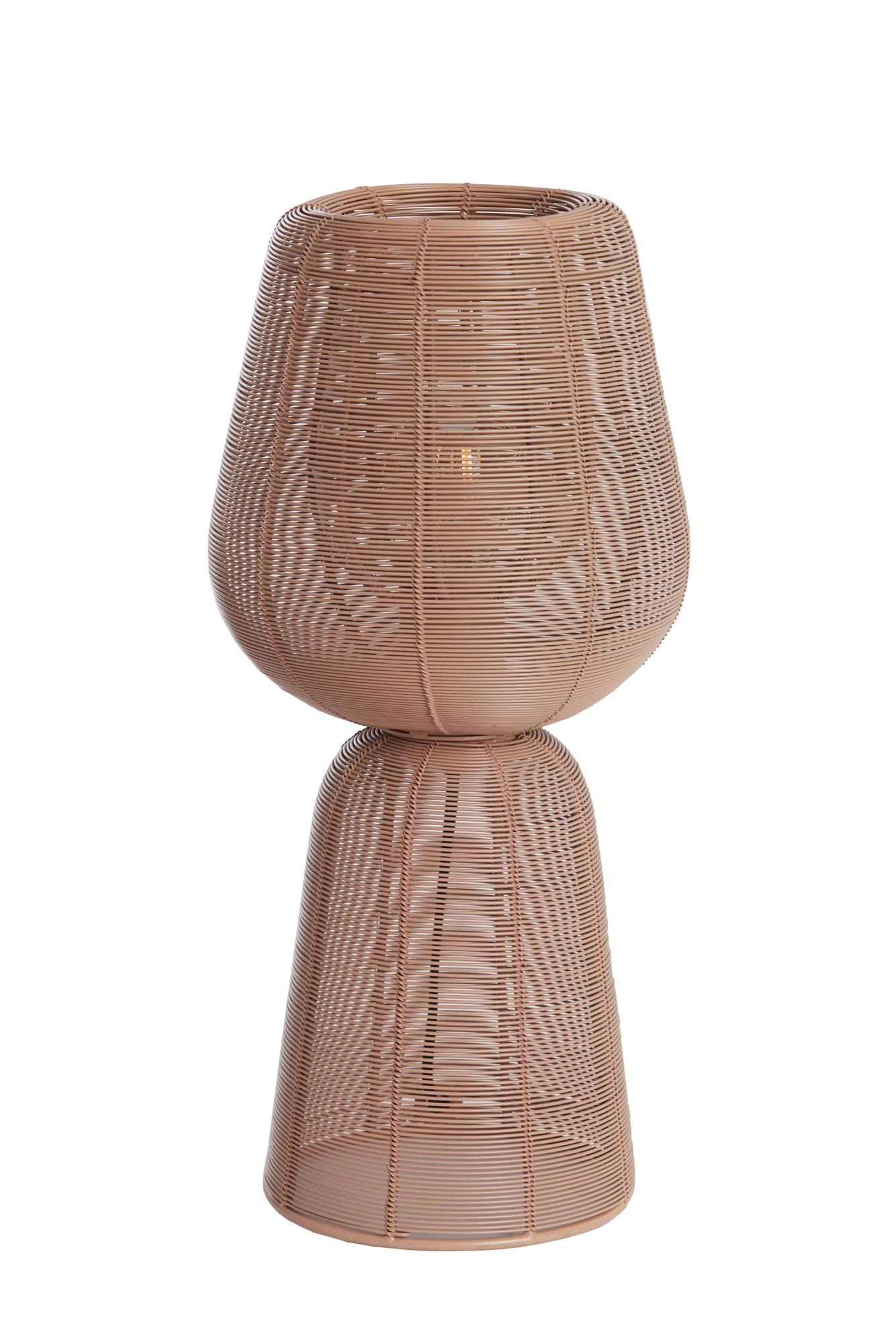 Aboso Tafellamp Ø18x42 cm licht terra
