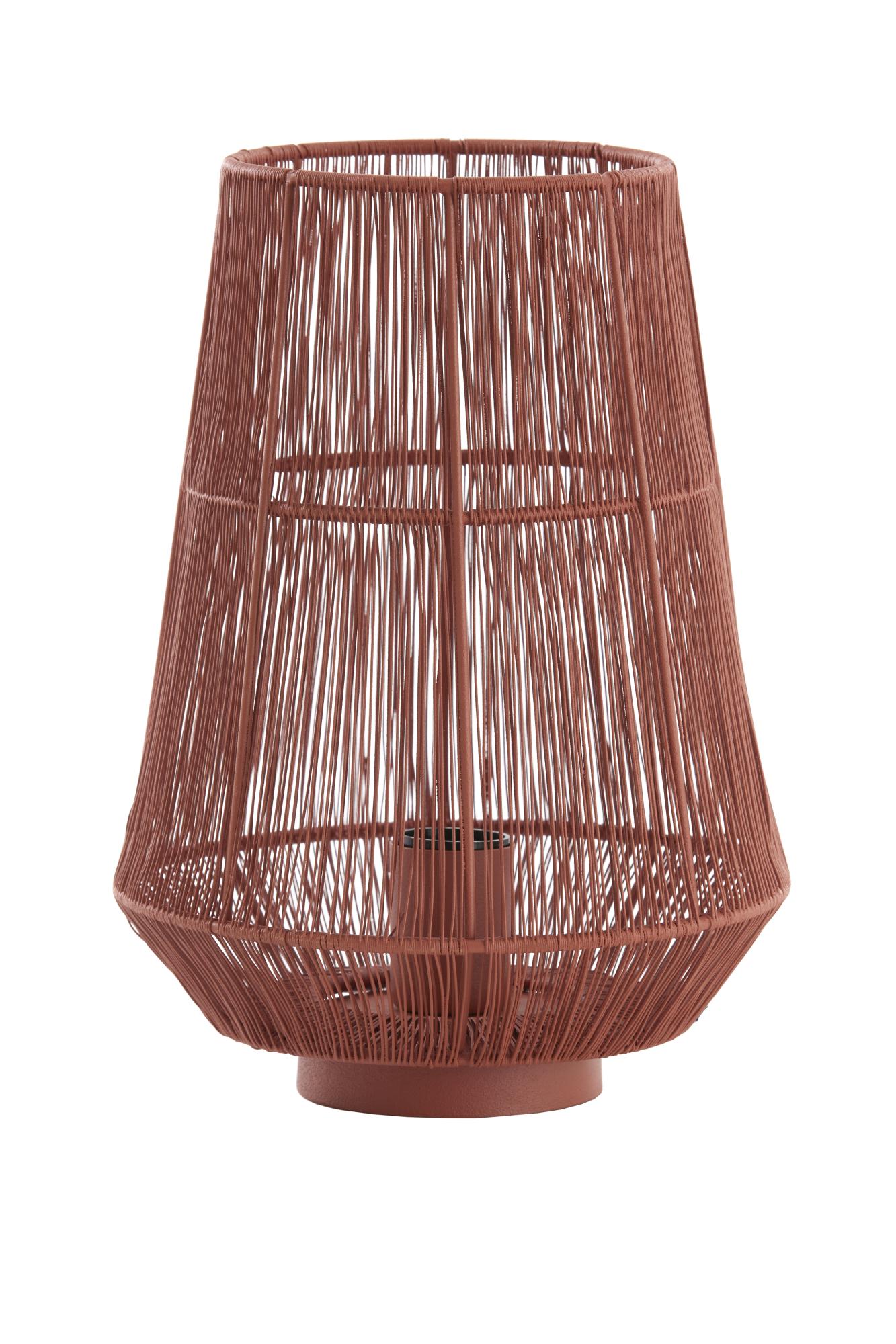 Banjar Tafellamp Ø24x33 cm steenrood