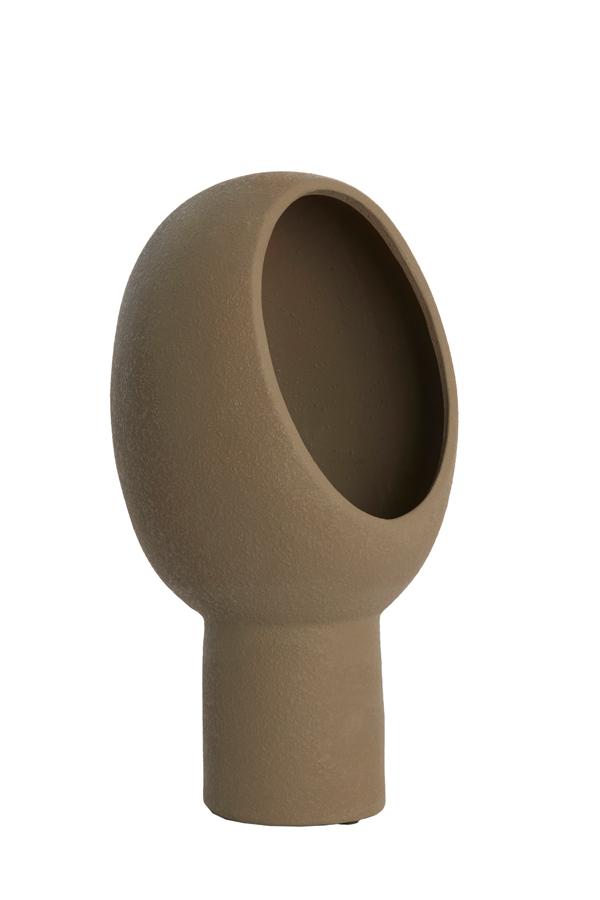 Monk Tafellamp 25x25x46 cm keramiek donker bruin