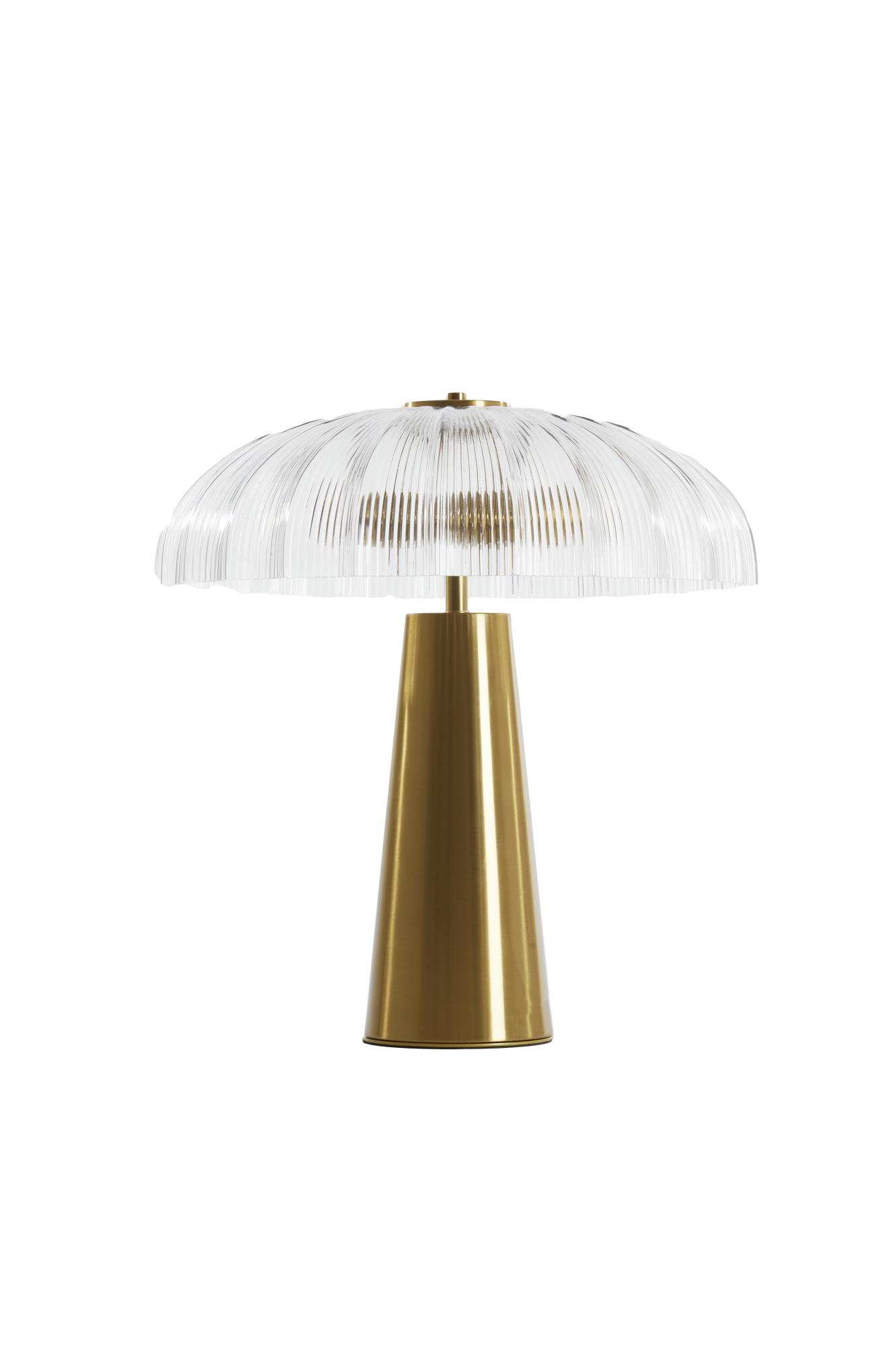 Fungo Tafellamp 2L Ø40x51 cm glas helder+goud