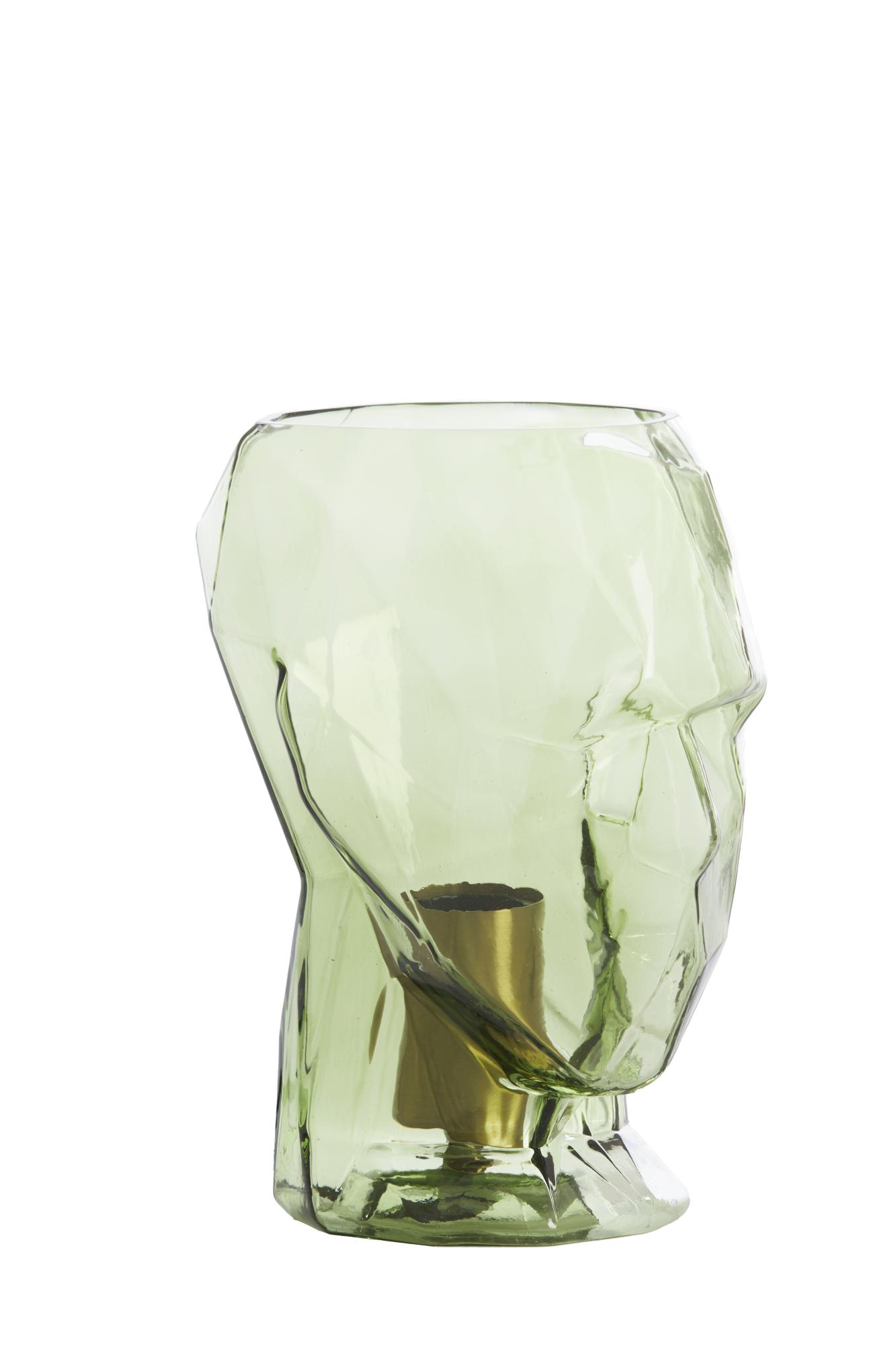 Head Tafellamp Ø19x25 cm glas groen