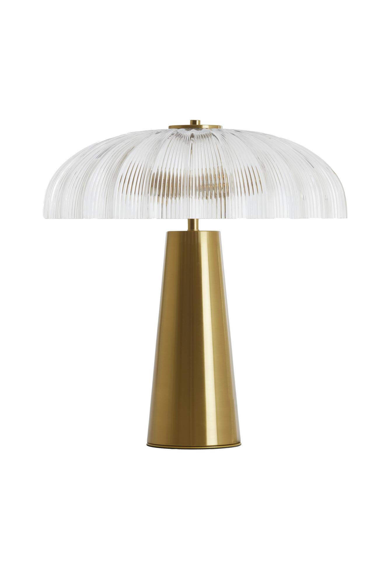 Fungo Tafellamp 2L Ø50x51 cm glas helder+goud