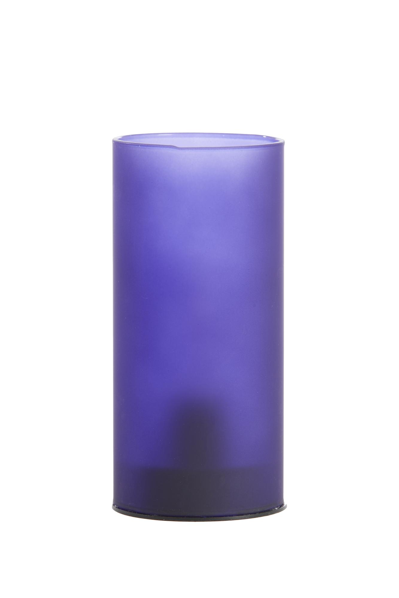 Vazolla Tafellamp LED Ø7x15 cm glas mat donker paars