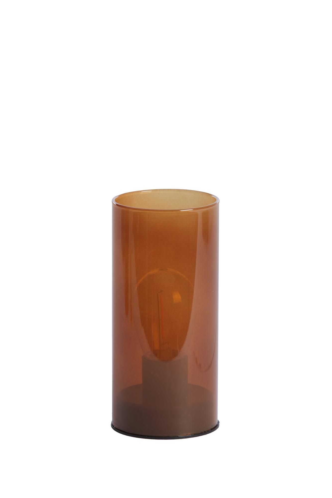 Vazolla Tafellamp LED Ø7x15 cm glas melk karamel