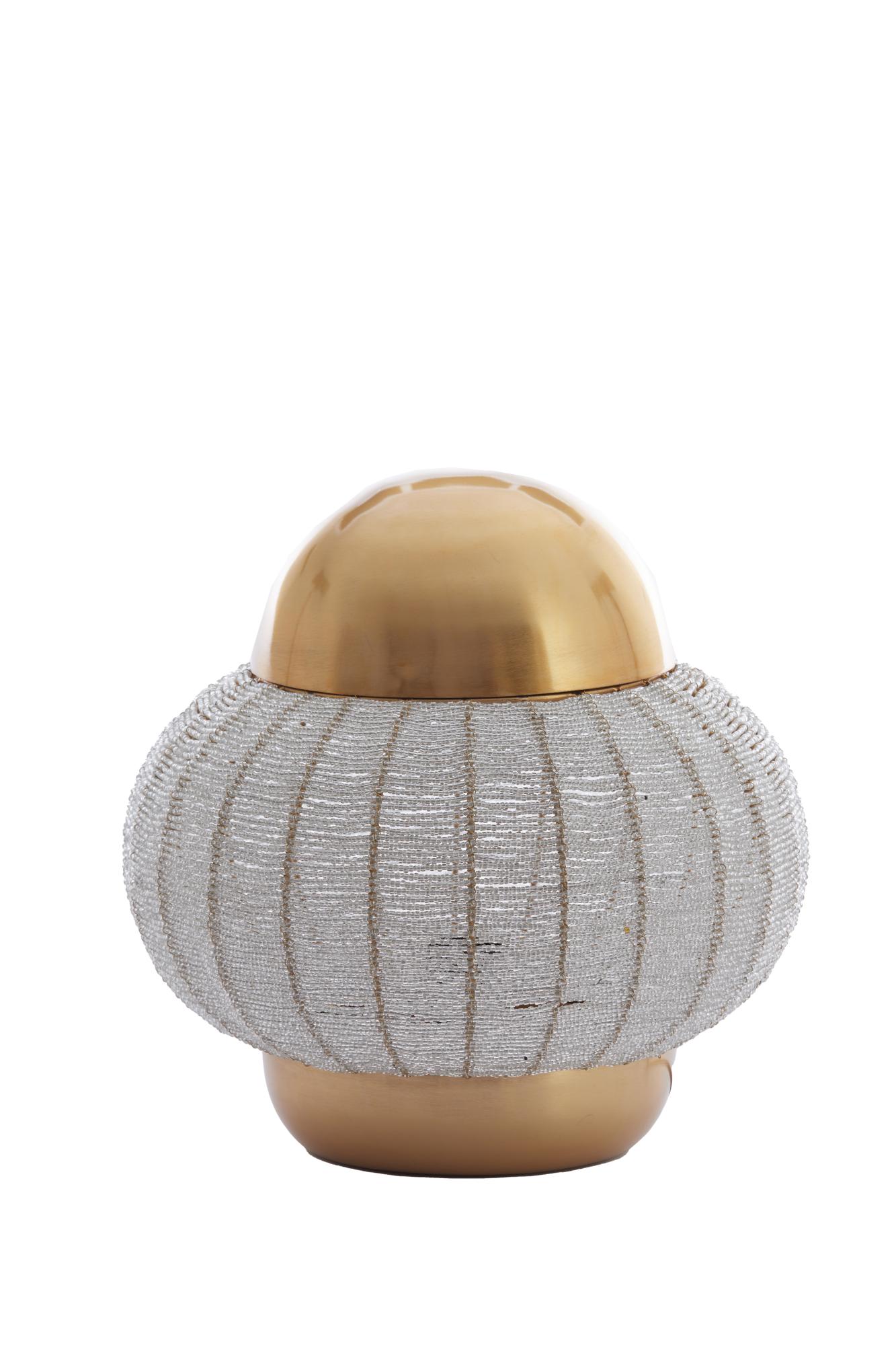 Cetara Tafellamp Ø32x33 cm kralen zilver+brons