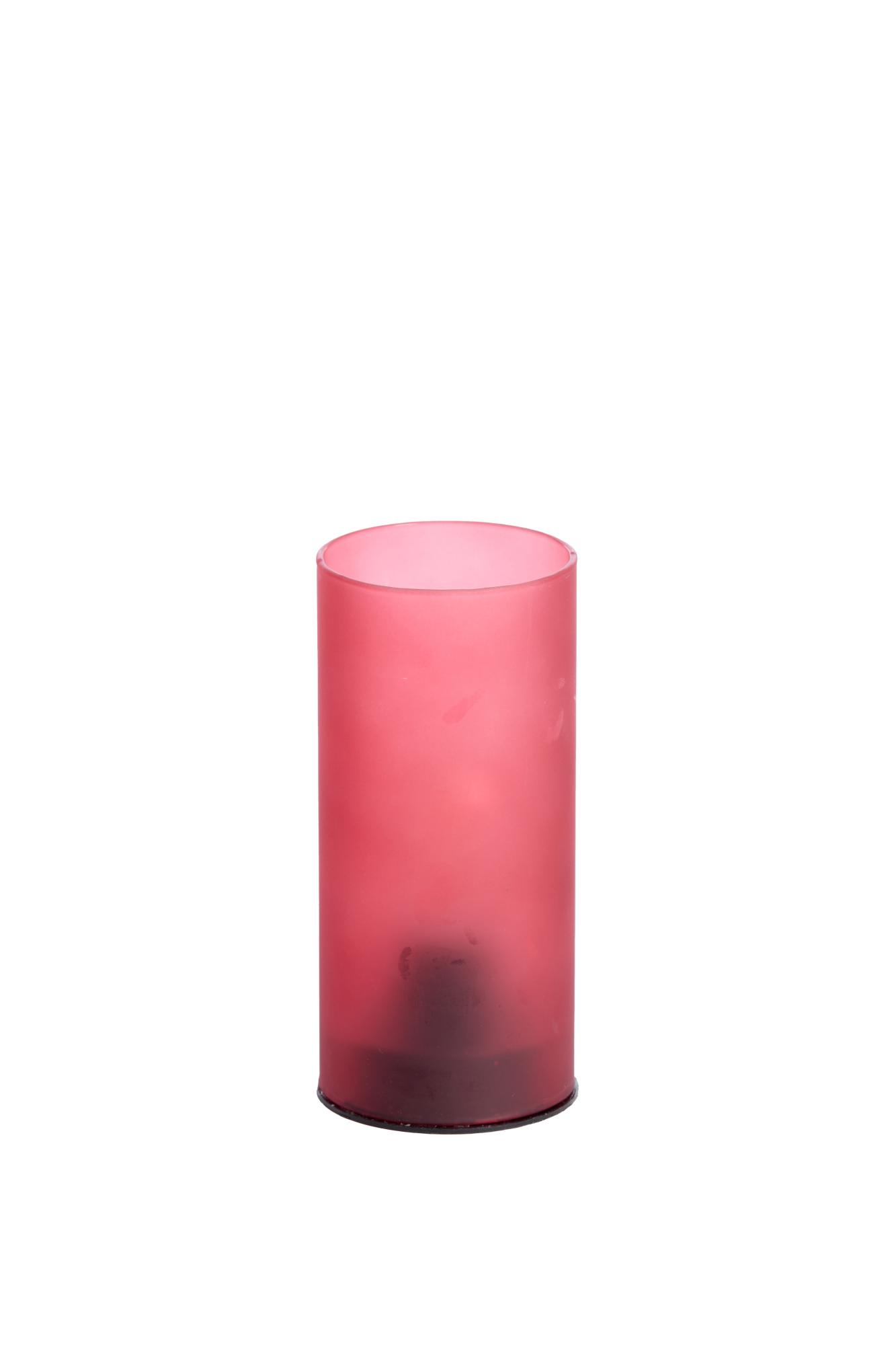 Vazolla Tafellamp LED Ø7x15 cm glas mat donker rood