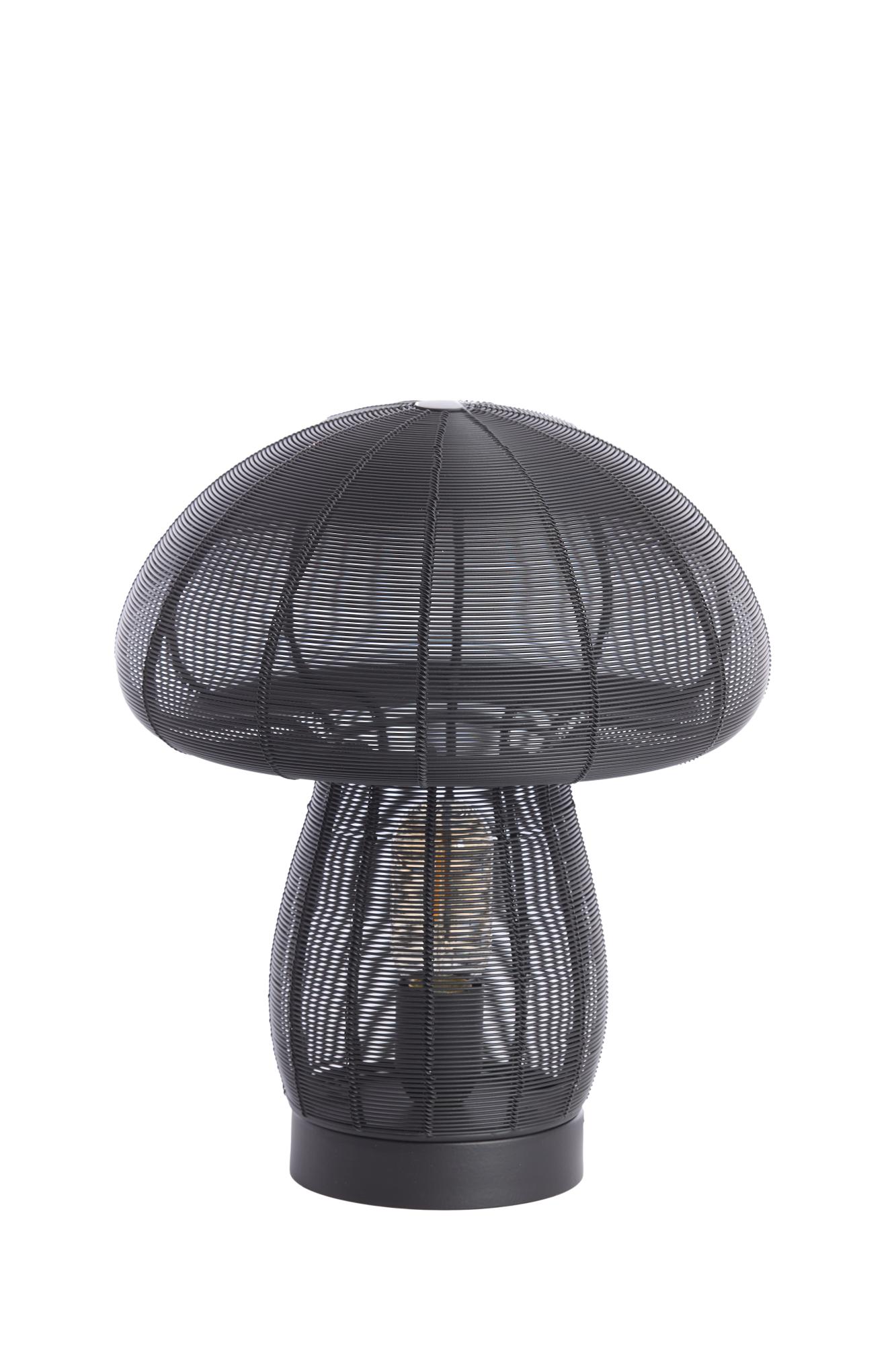 Mushroom Tafellamp Ø28x34 cm mat zwart