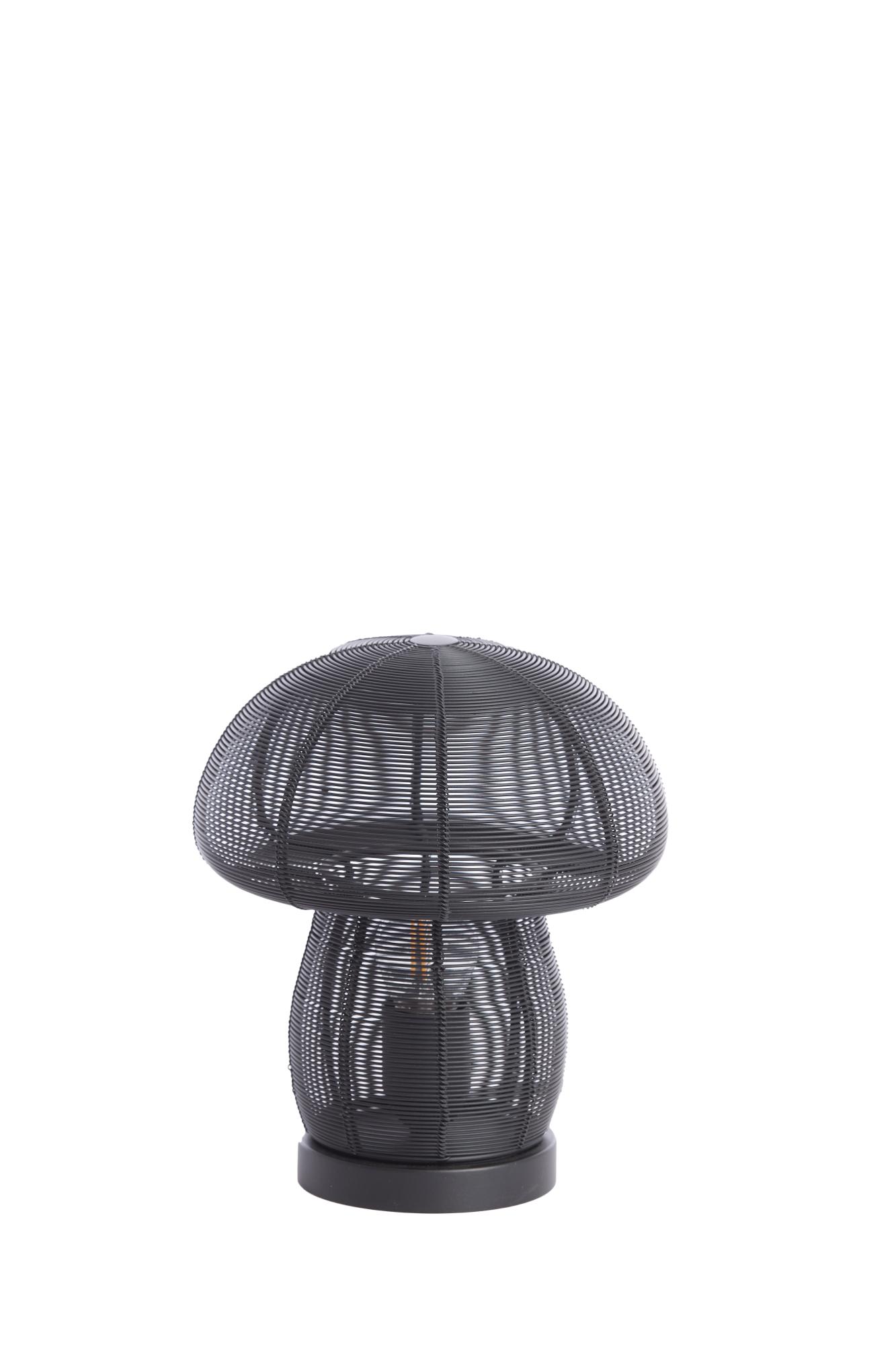 Mushroom Tafellamp Ø20x24 cm mat zwart
