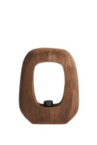 Kelafo Tafellamp 24x8x30 cm hout chocolade bruin