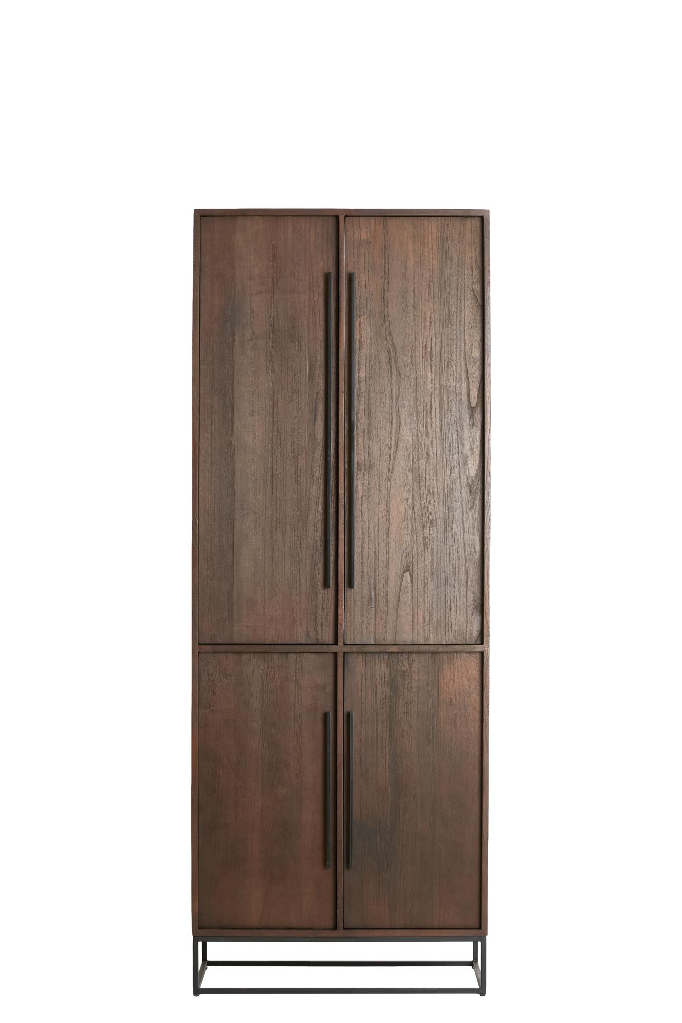 Lilian Kast 75x40x200 cm hout donker bruin
