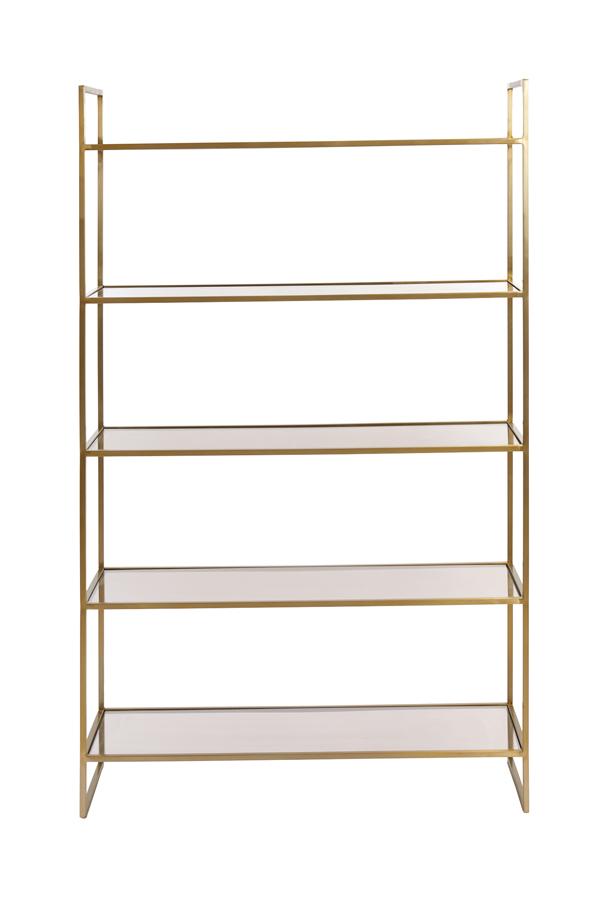 Mariki Kast open 5L 110x40x180 cm glas bruin-licht goud