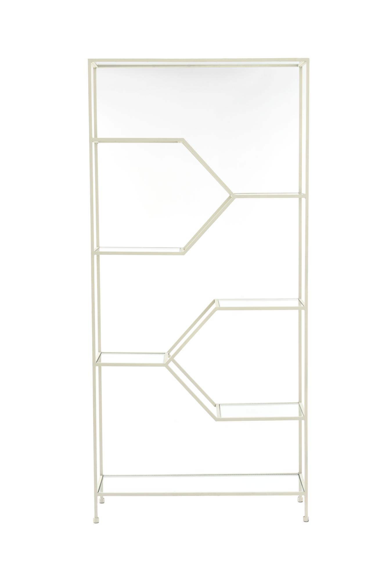 Aino Kast open 100x34x214 cm glas helder+crème