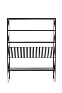 Ezra Kast open 120x40x160 cm mat zwart