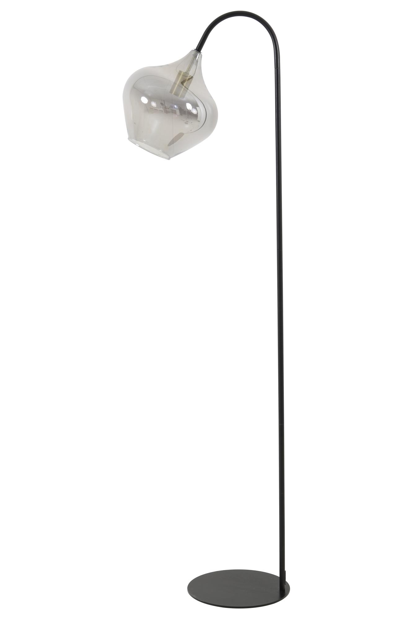 Rakell Vloerlamp 45x28x160 cm mat zwart+smoke