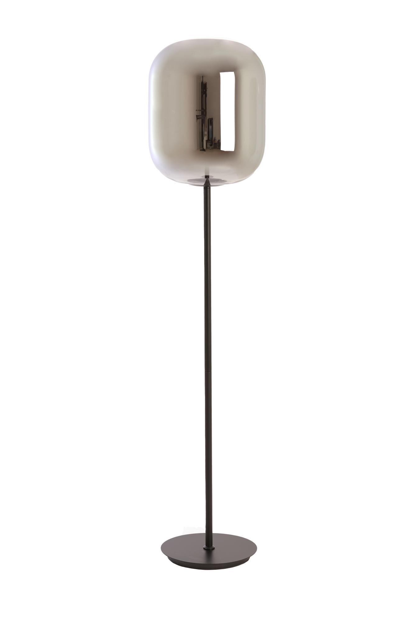 Julia Vloerlamp Ø35x160 cm glas smoke+zwart