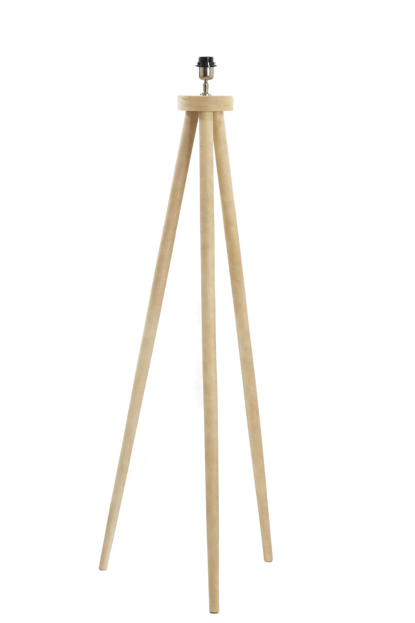 Ilias Vloerlamp driepoot 52x52x122 cm hout mat naturel