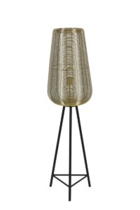 Adelio Vloerlamp driepoot Ø37x135 cm goud+mat zwart